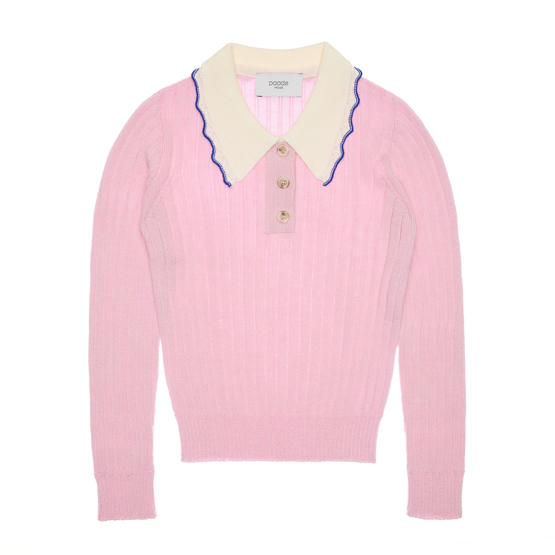 Paade Mode  Pink Harriet Lace Wool Polo