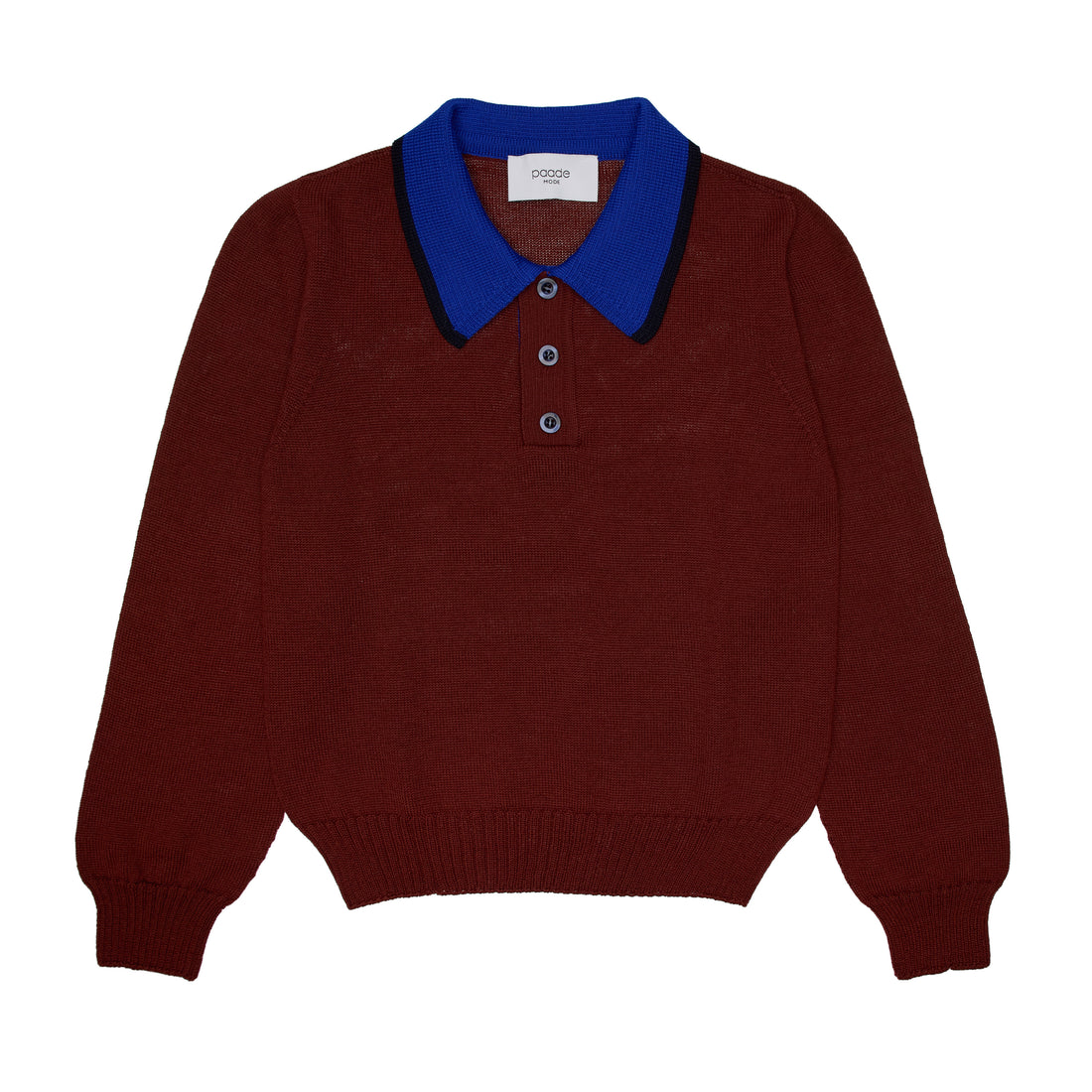 Paade Mode  Brown Theo Merino Wool Polo