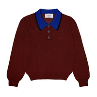 Paade Mode  Brown Theo Merino Wool Polo