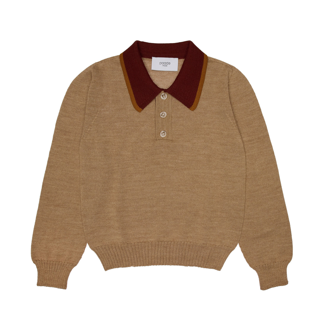 Paade Mode  Beige Theo Merino Wool Polo