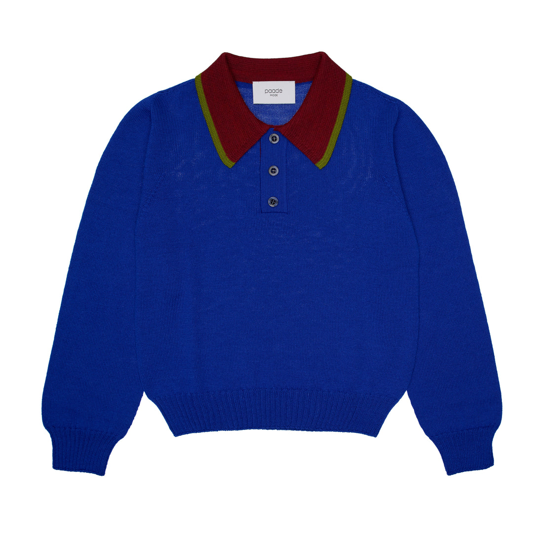 Paade Mode  Luminous Blue Theo Merino Wool Polo