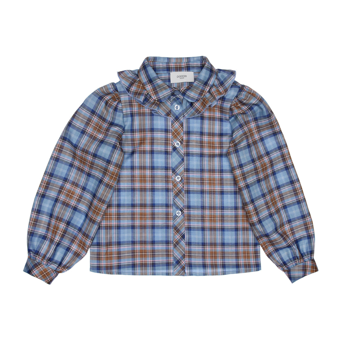 Paade Mode  Blue Ruffles Willow Blouse