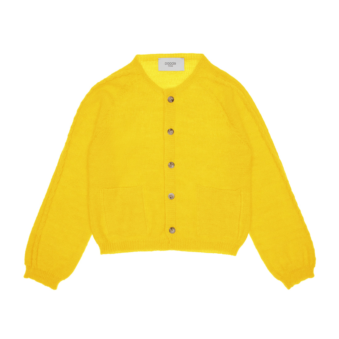 Paade Mode  Yellow Phoenix Wool Cardigan