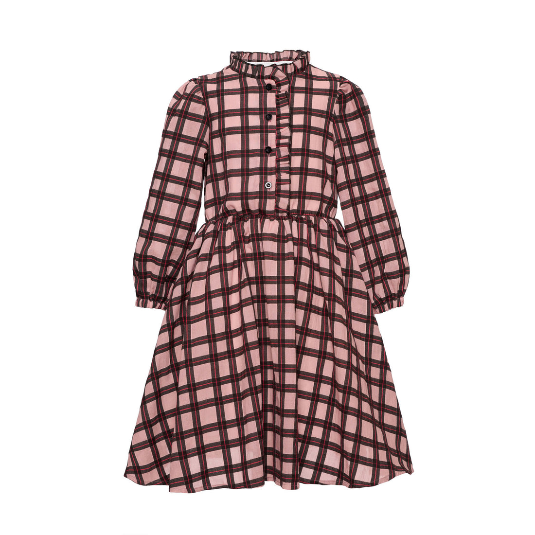 Paade Mode  Pink Cheks Iris Shirt Dress