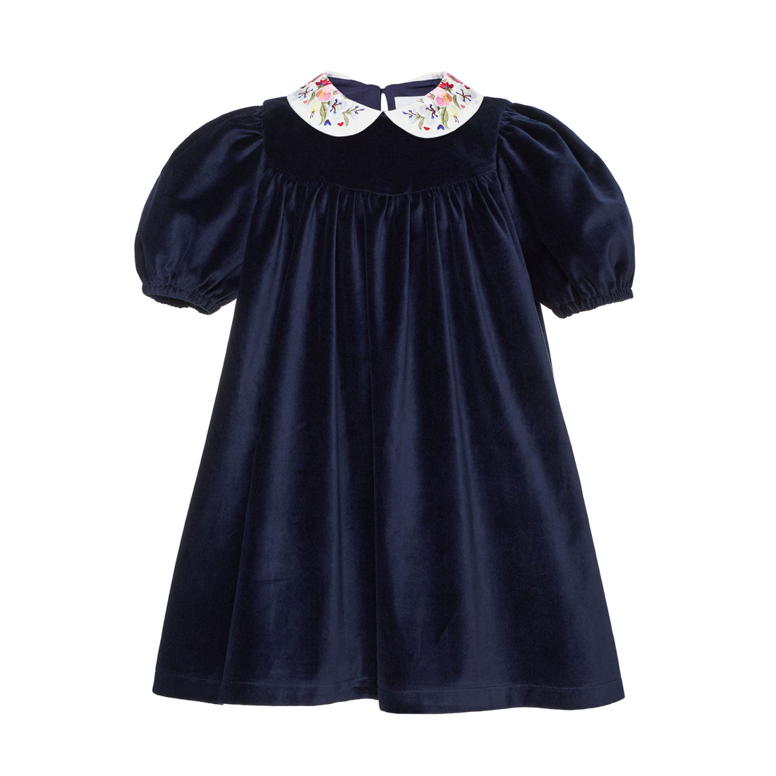 Paade Mode  Dark Blue Peter Pan Collar Haven Velvet Dress