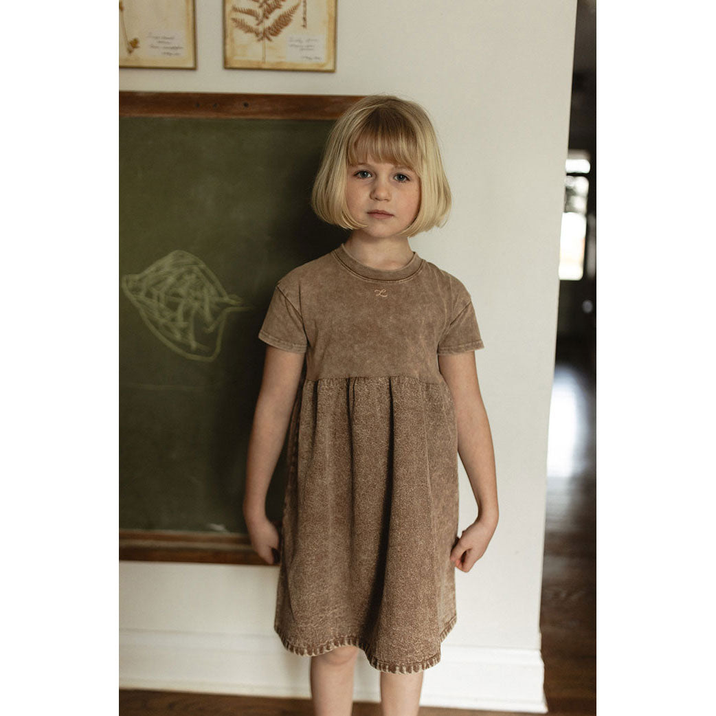 L by Ladida Brown Denim Short Sleeve Dress