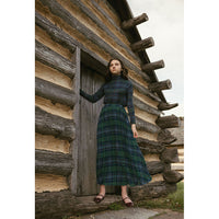 Ava and Lu Navy Plaid Pleated Skirt