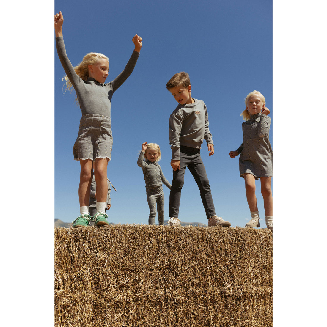 L by Ladida Grey Floral Turtleneck