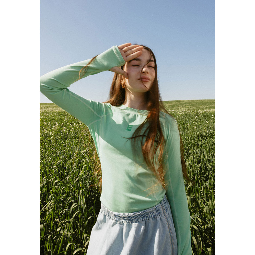 Elements Green E Logo Stitch Tee