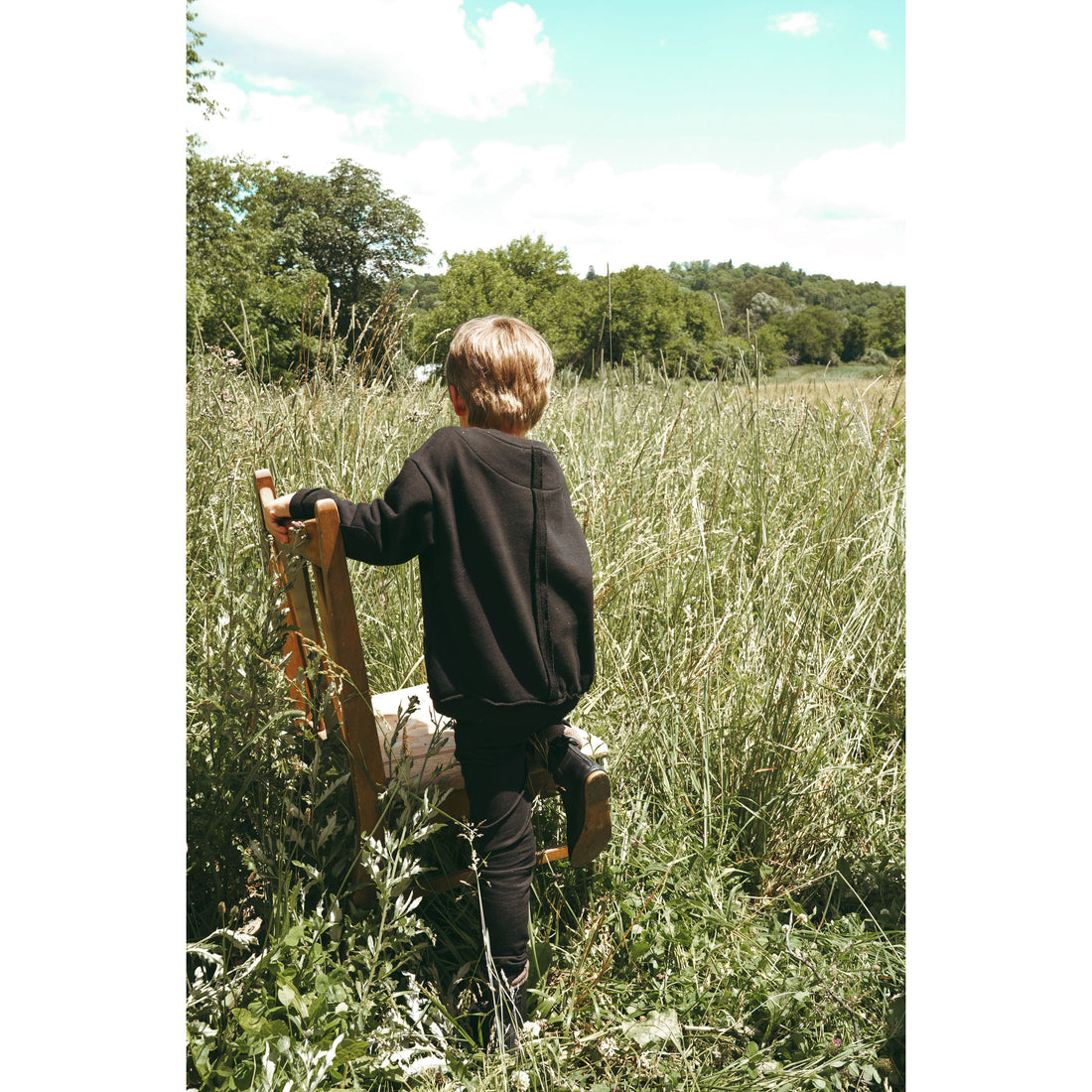 Calla Lili  Black Stamp Sweatshirt