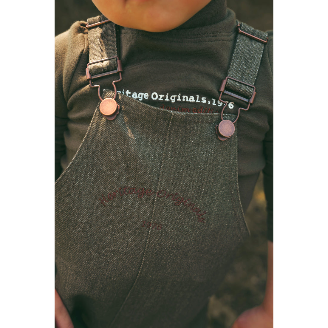 Calla Lili  Green Denim Overall