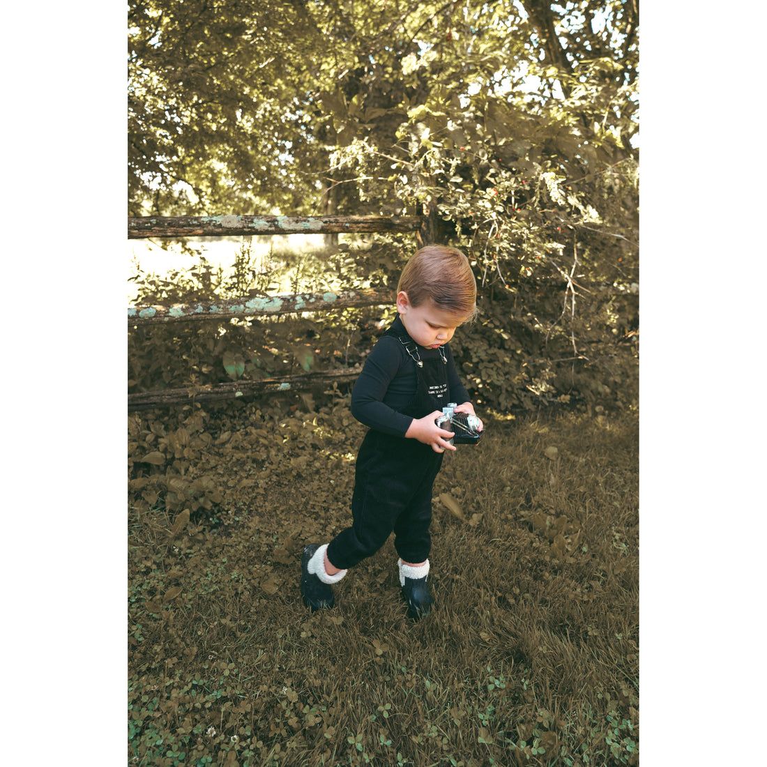 Calla Lili  Black Denim Overall