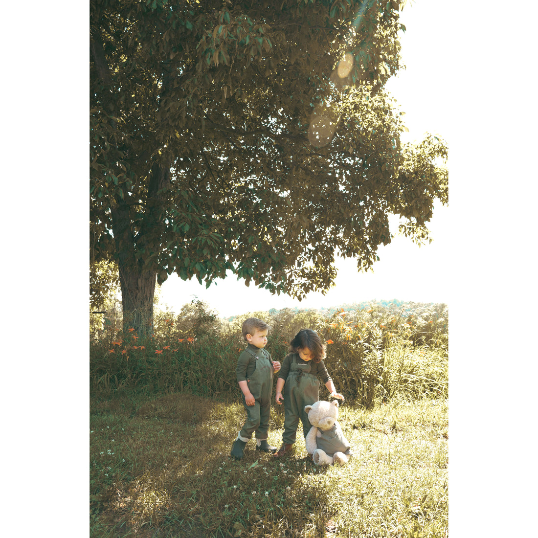 Calla Lili  Green Denim Overall