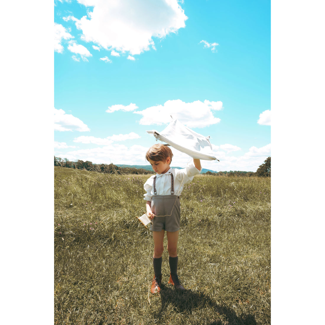 Calla Lili  Taupe Suspenders Shorts