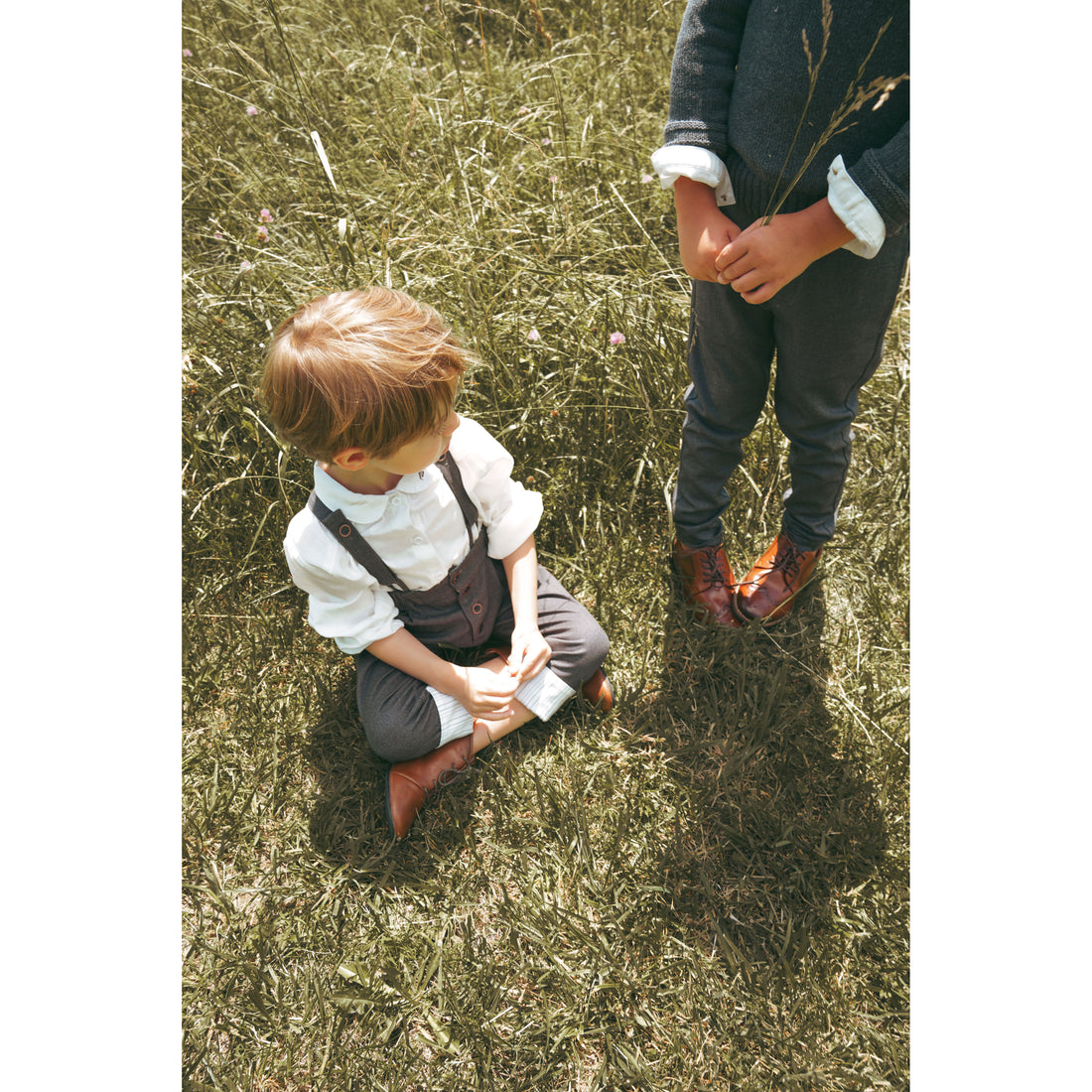 Calla Lili  Grey Suspenders Pants