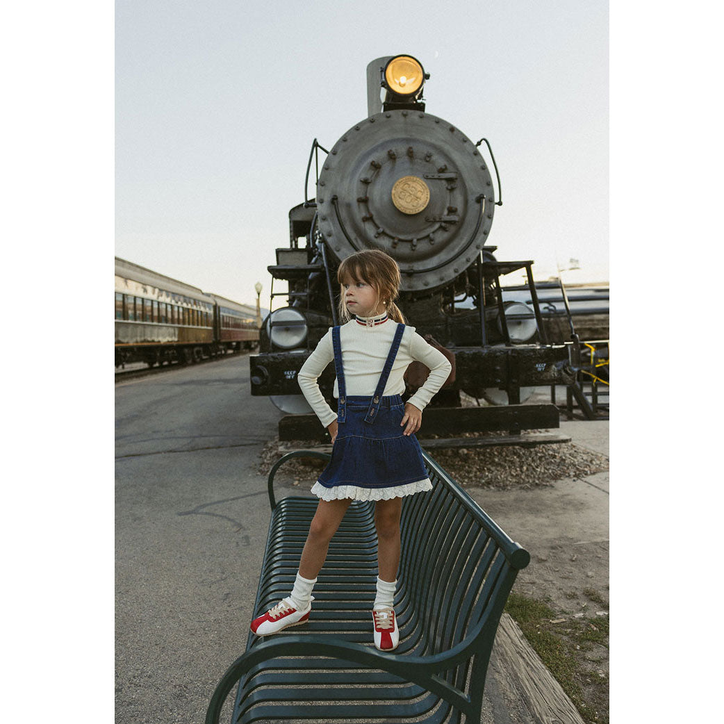 1984 Denim Suspender Skirt