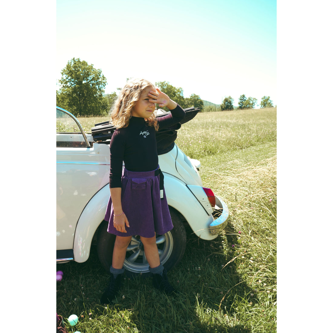 Calla Lili  Black/Purple Apres Chic Mockneck