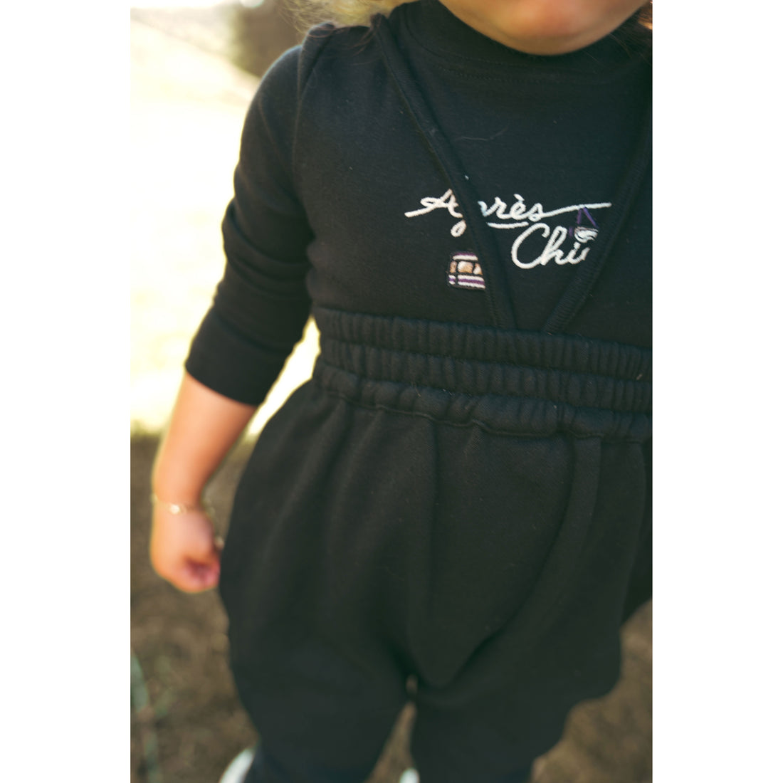 Calla Lili  Black Sweat Romper
