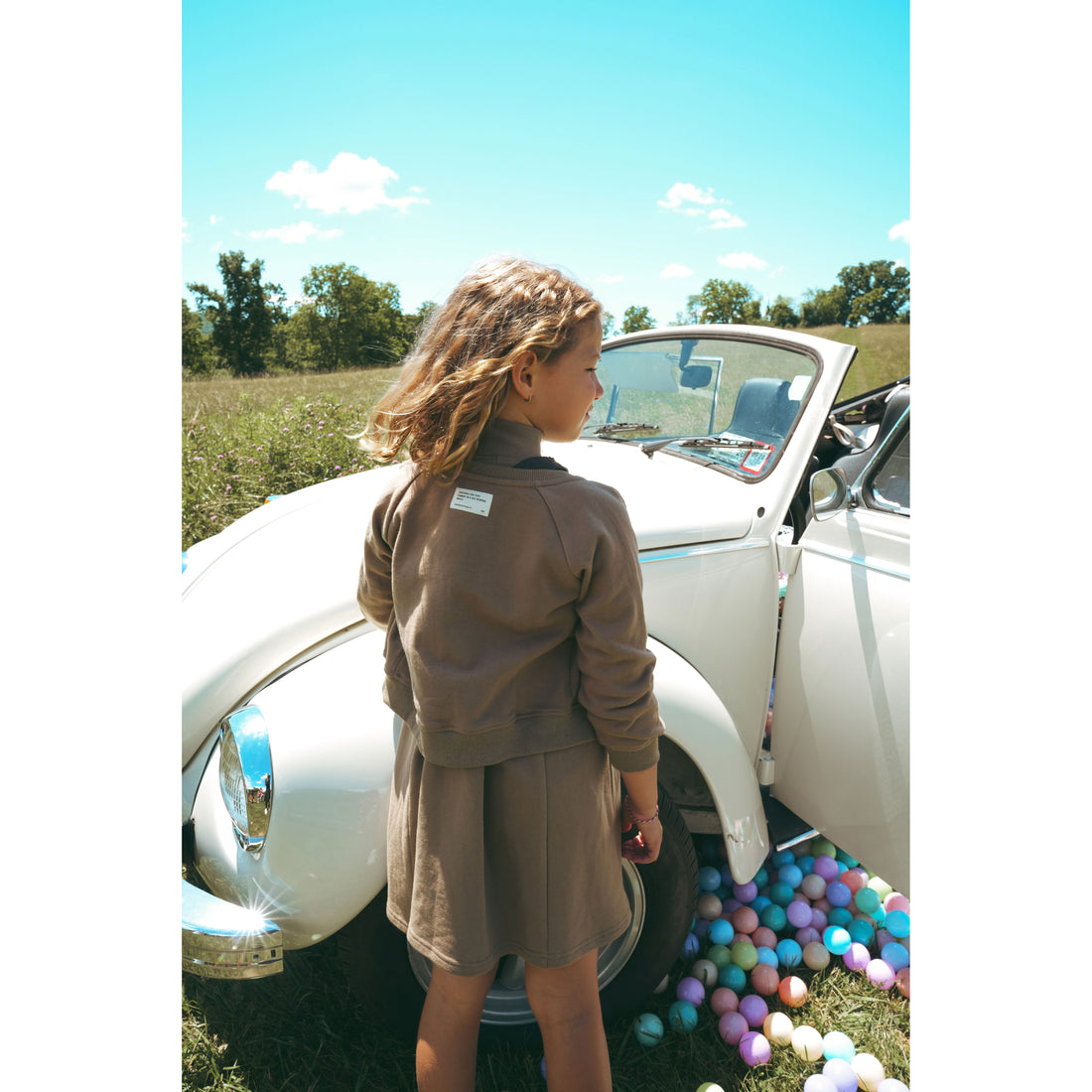 Calla Lili  Taupe Sweat Cardigan