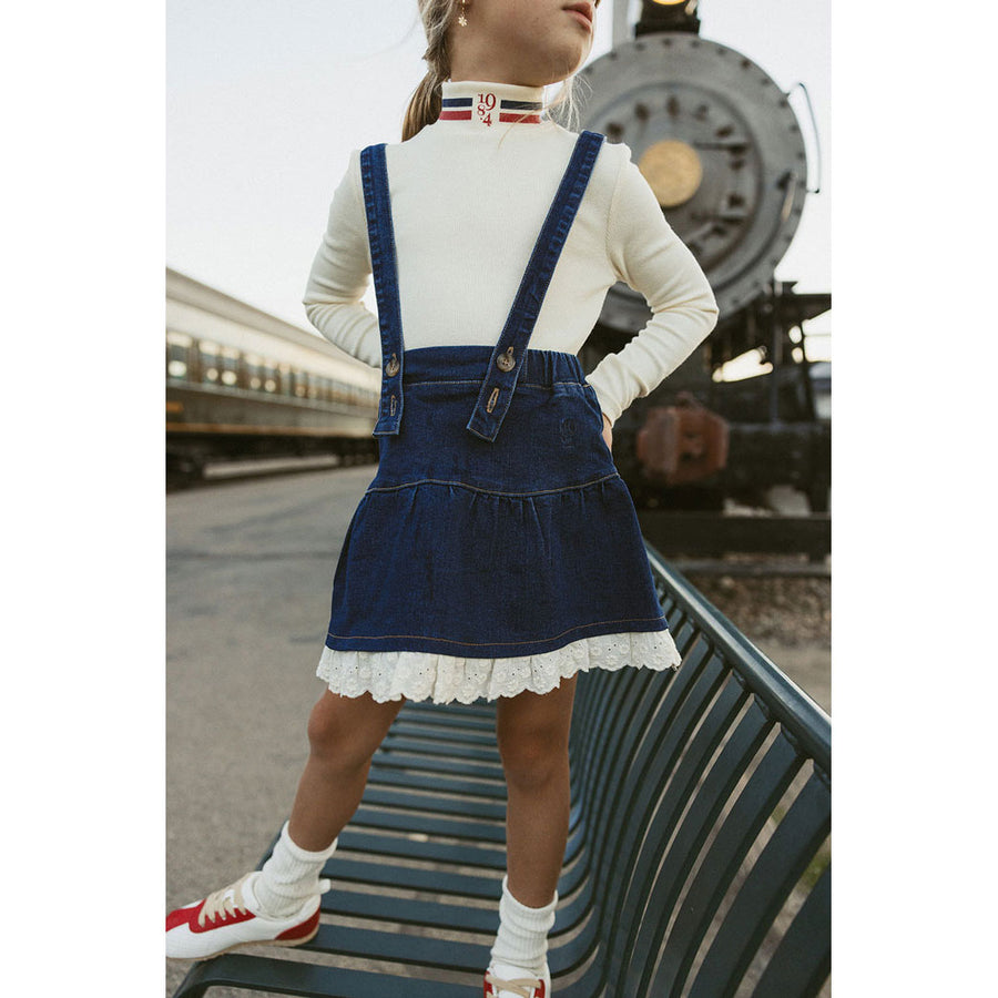 1984 Denim Suspender Skirt