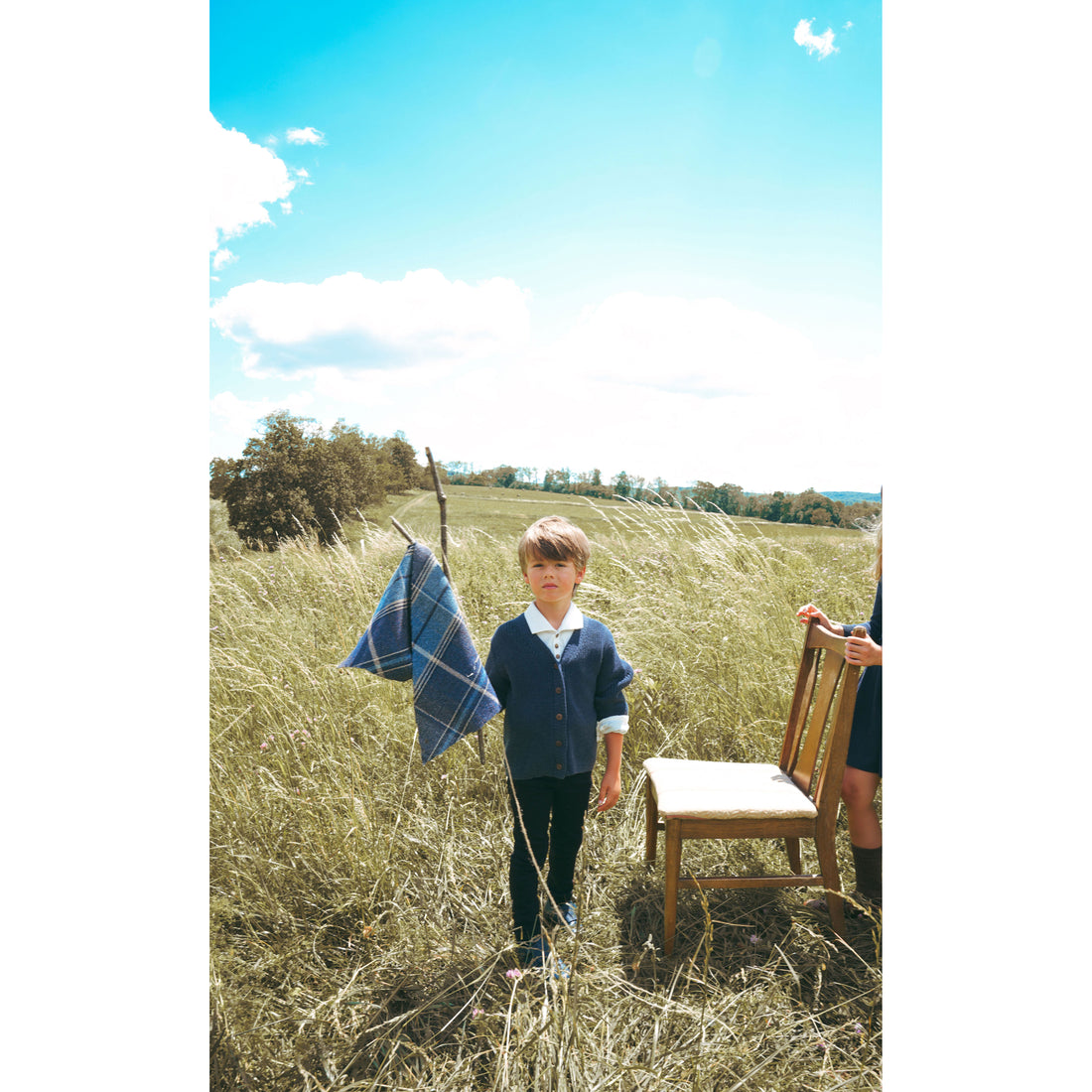Calla Lili  Blue Knit Carrigan