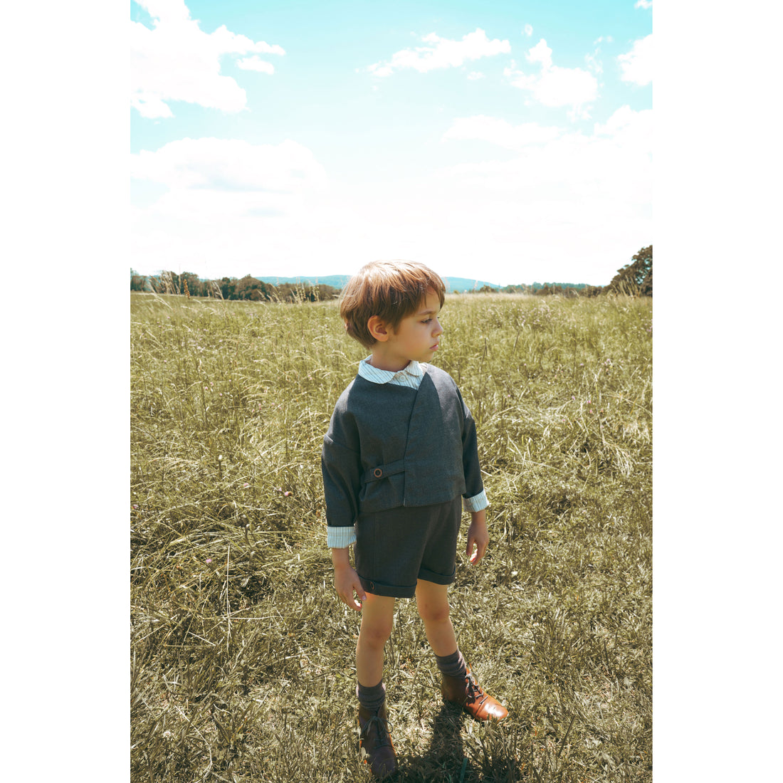 Calla Lili  Grey Wrap Blazer