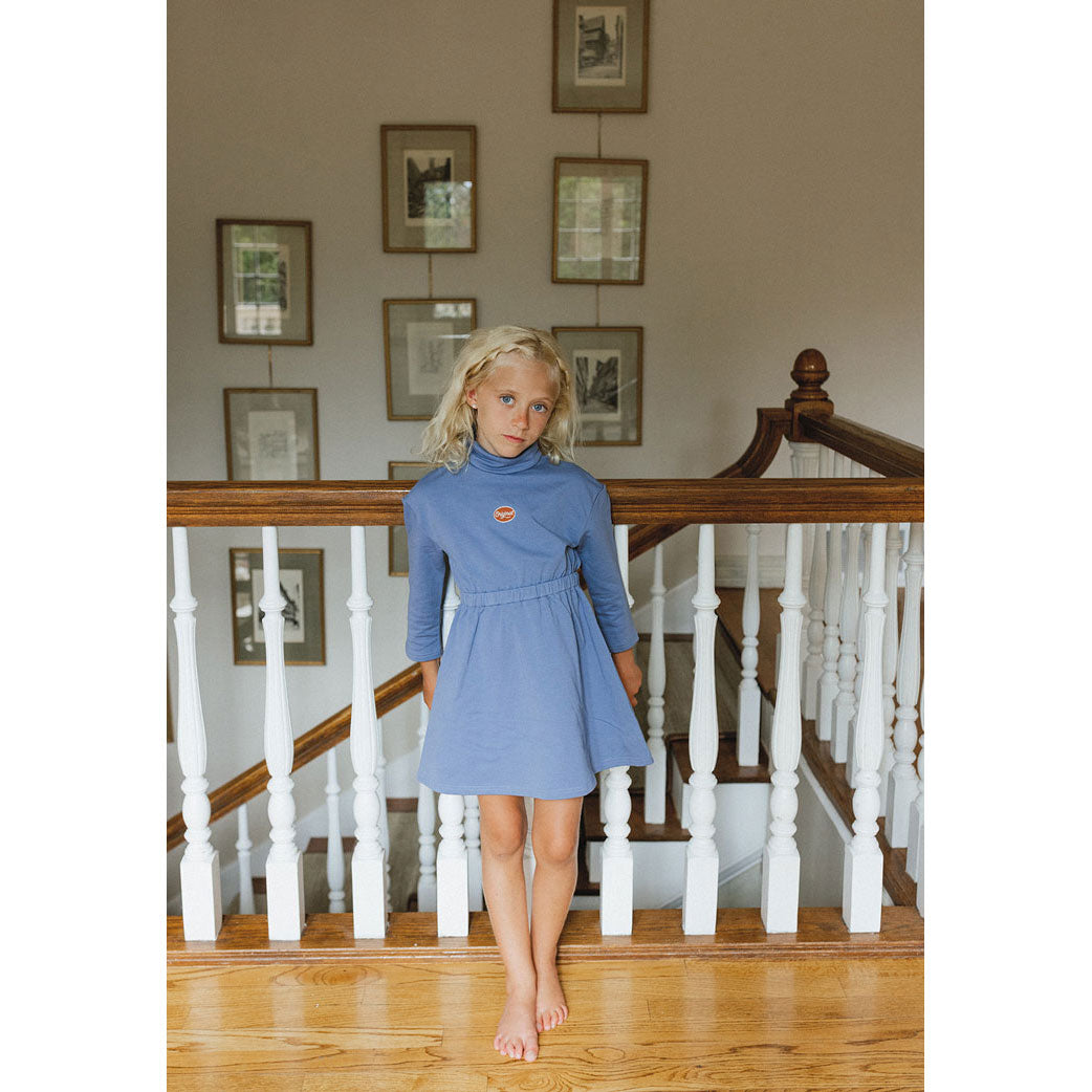 L by Ladida Blue Turtleneck Sweatshirt Dress