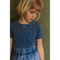 L by Ladida Blue Wash Short Sleeve Tee