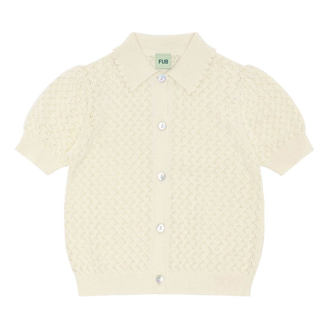 FUB Ecru Pointelle Shirt
