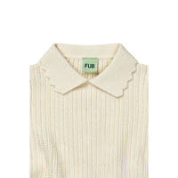 FUB Ecru Pointelle Rib Top