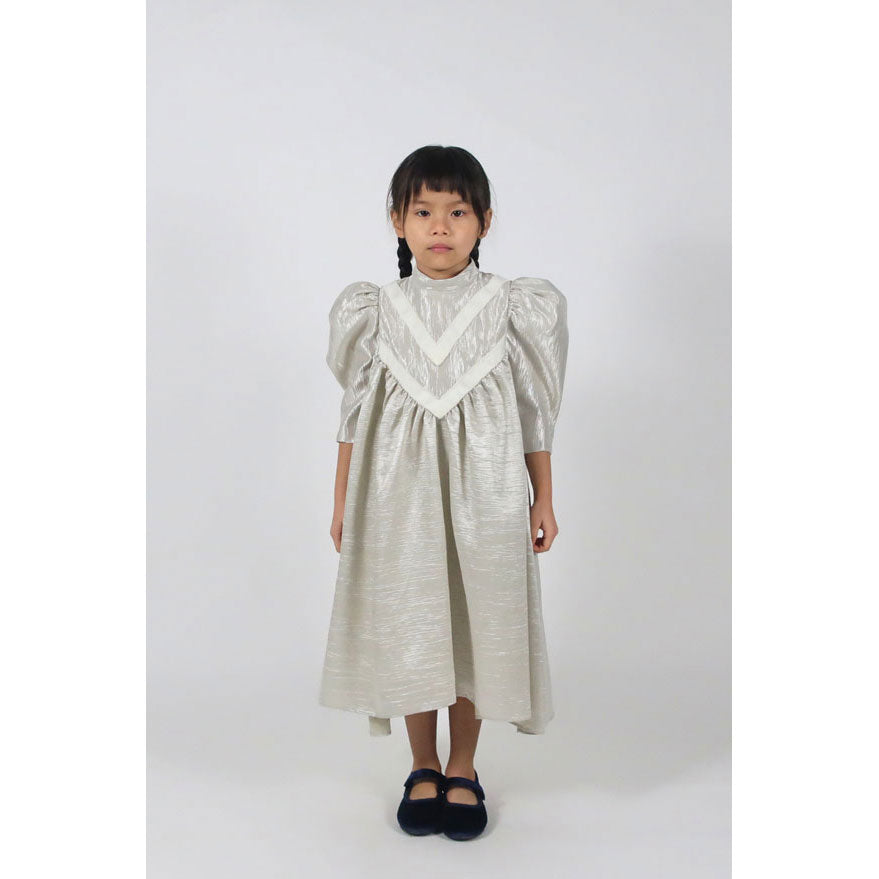 Tia Cibani Ivory  3/4 Sleeve Maxi Dress