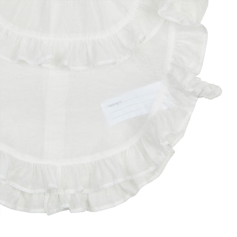 Bene Bene Off White Pure Frill Bib