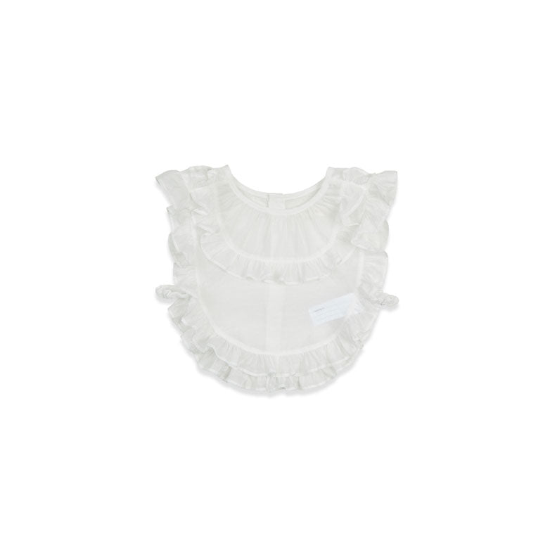 Bene Bene Off White Pure Frill Bib