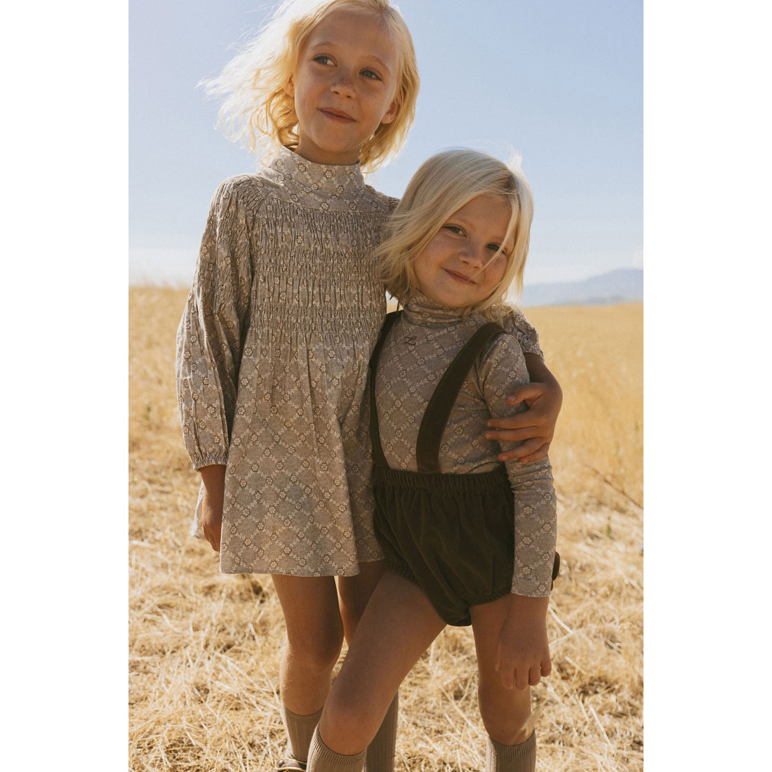 L by Ladida Floral Grid Smocked Dress
