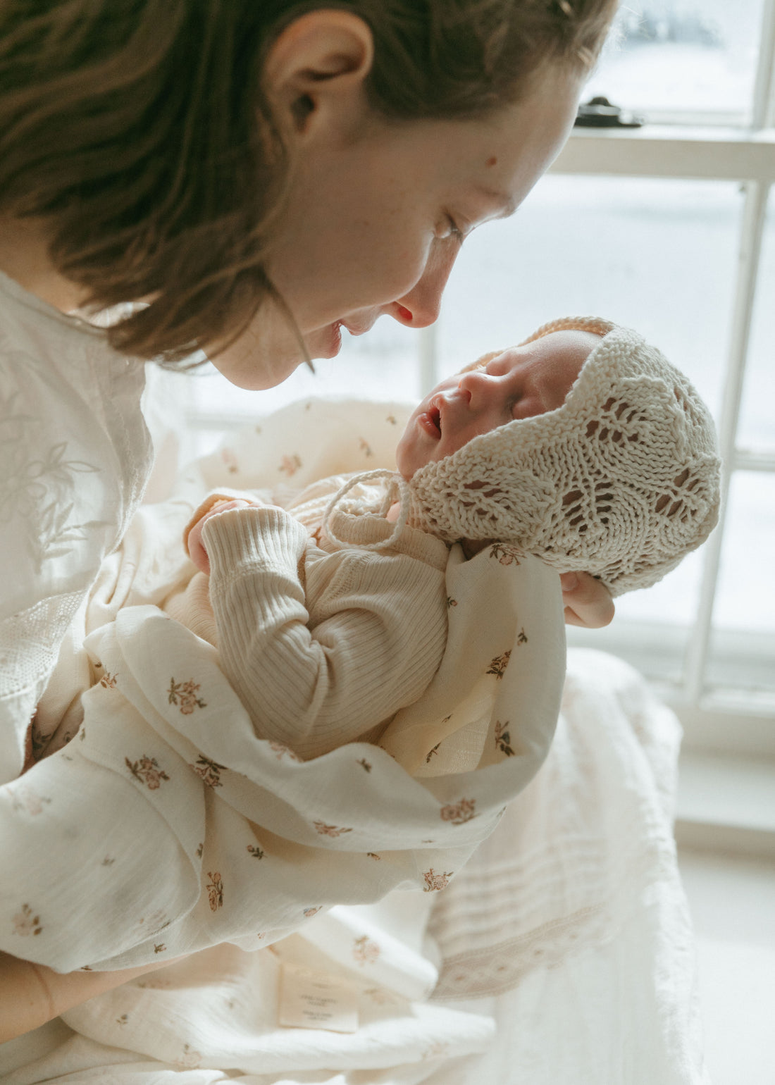 Ferne Poppy Floral Swaddle