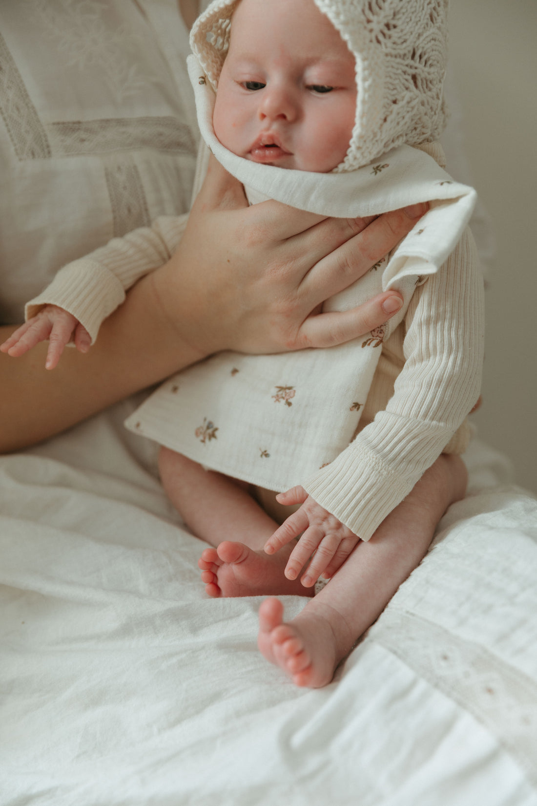 Ferne Poppy Floral Burp Cloth