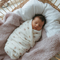 Ferne Poppy Floral Swaddle