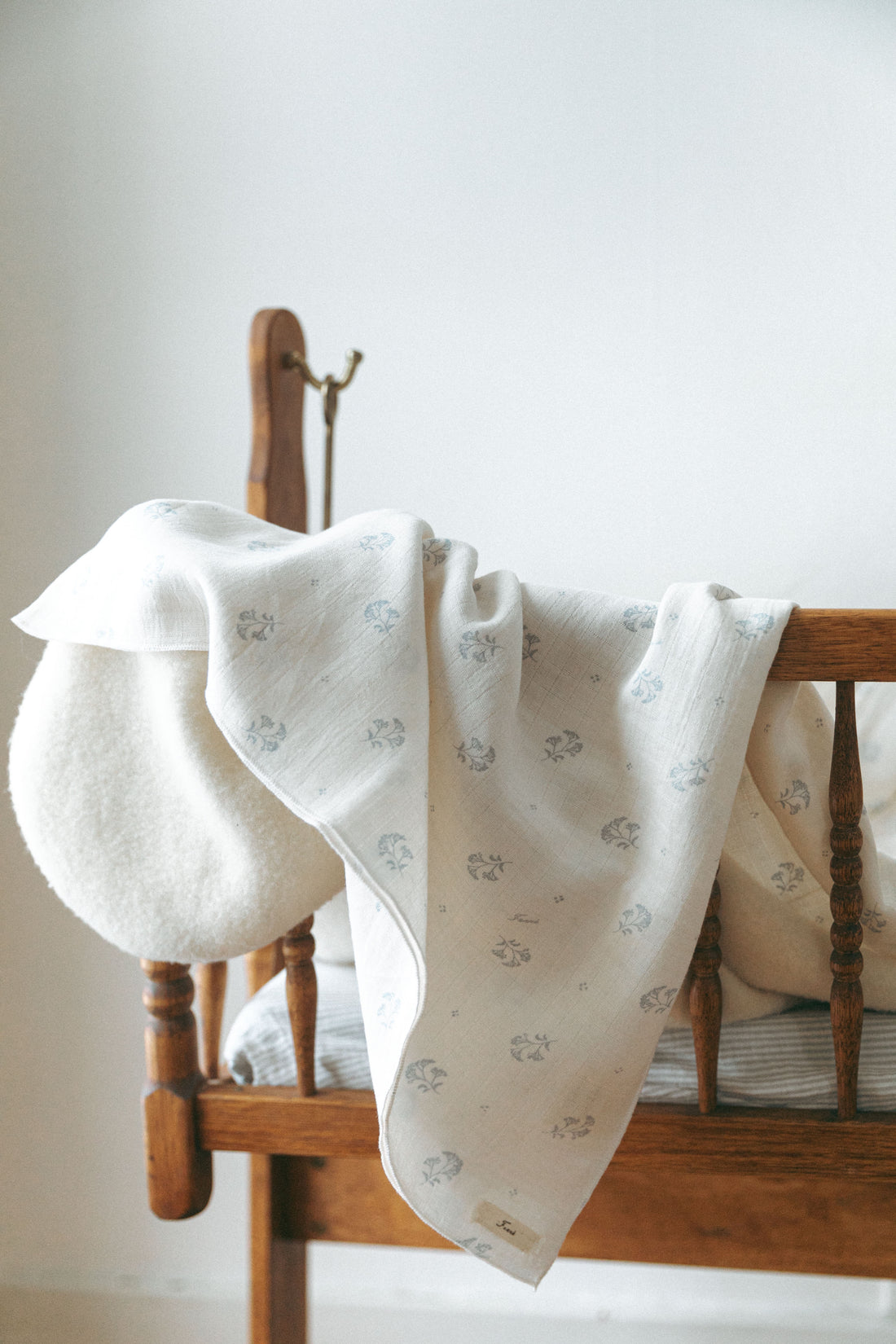 Ferne Blue Floral Swaddle