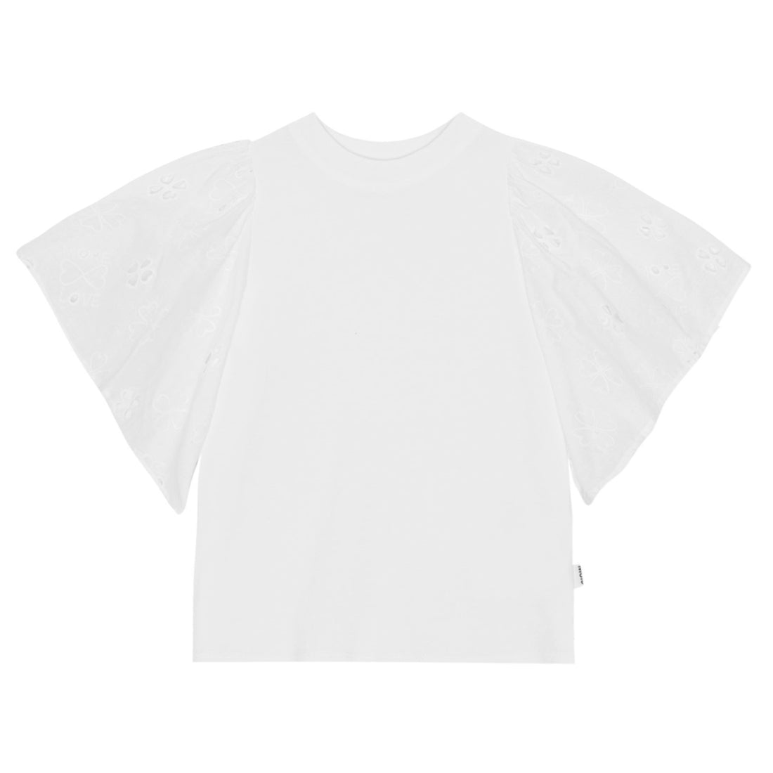 Molo White Ritza Flutter Sleeve Tee