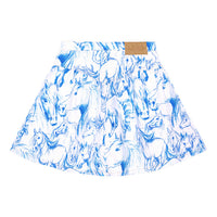 Molo Blue Horses Betsy Skirt