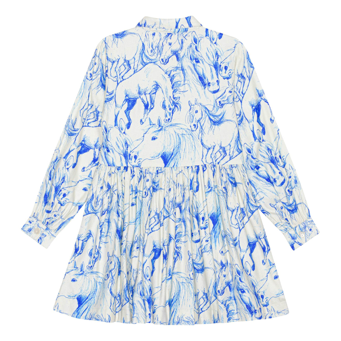Molo Blue Horses Christy Dress