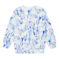 Molo Blue Horses Monti Sweatshirt