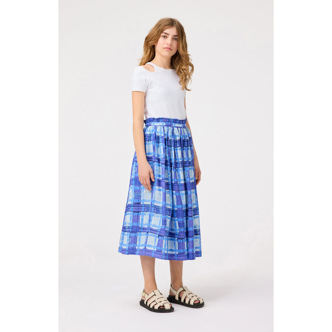 Molo Blue Checks Brisali Skirt