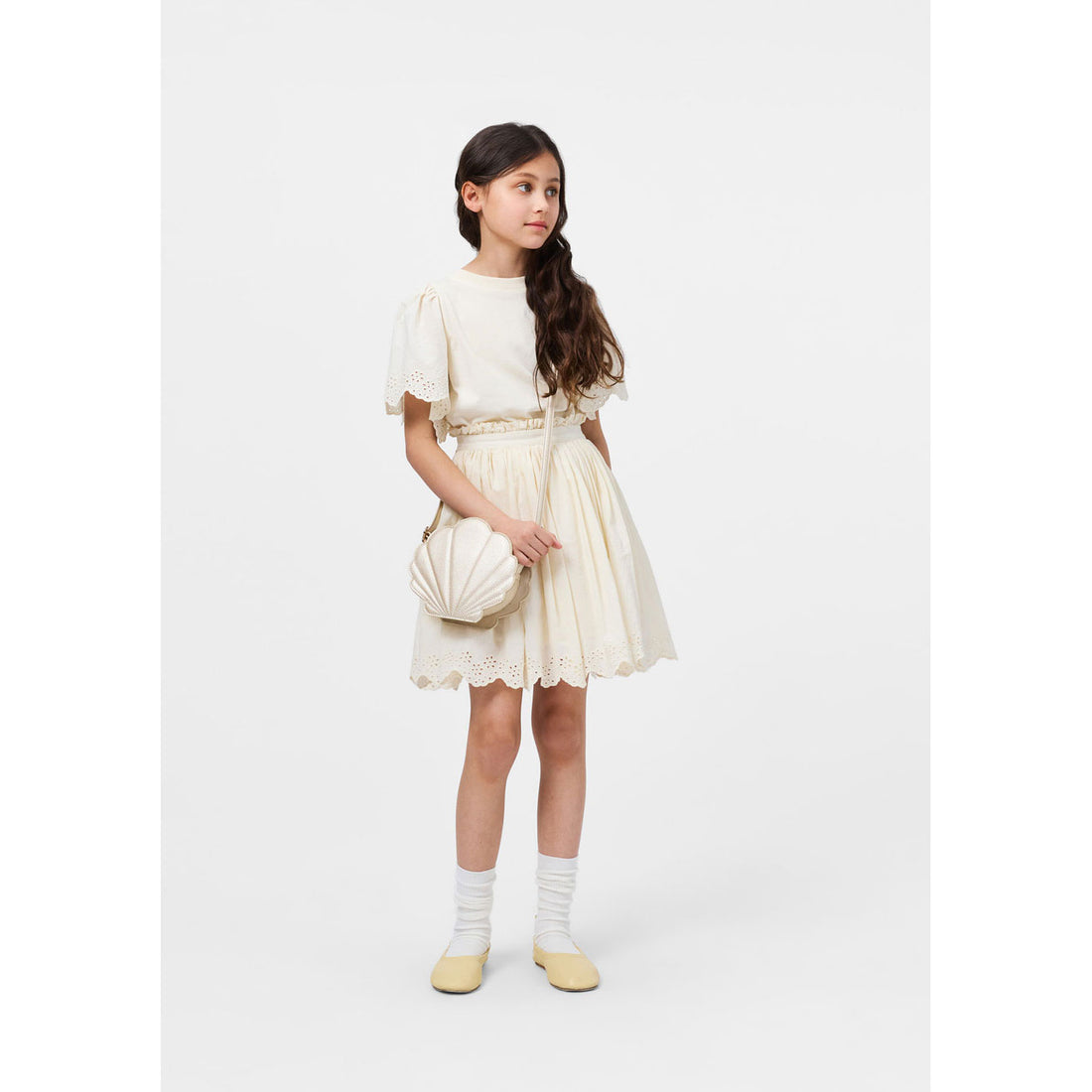 Molo Pearled Ivory Blanca Skirt