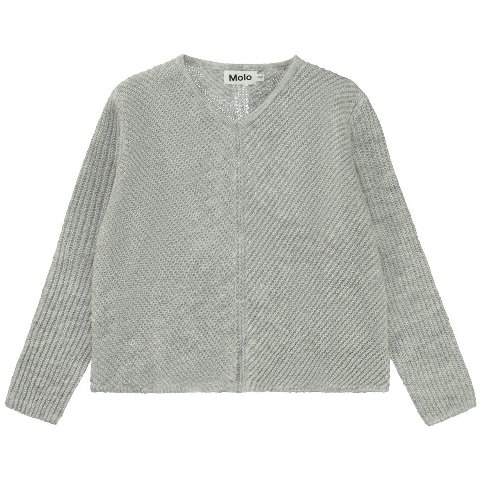 Molo Light Grey Melange Gracie Sweater