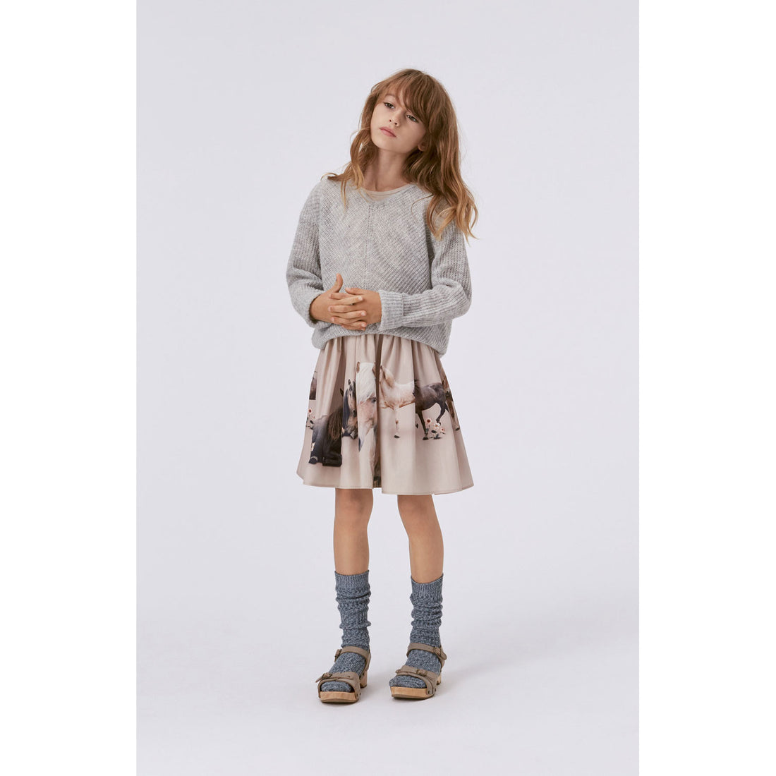 Molo Light Grey Melange Gracie Sweater