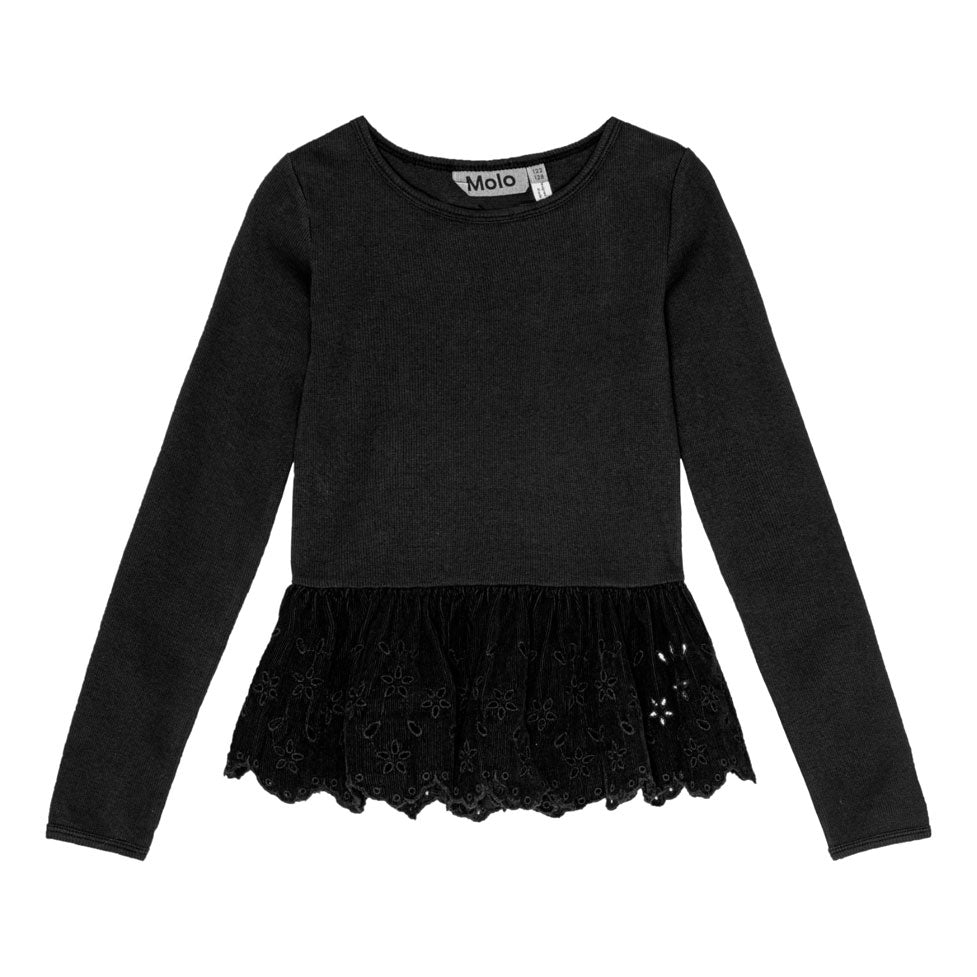 Molo Black Riana Long Sleeve T-Shirt