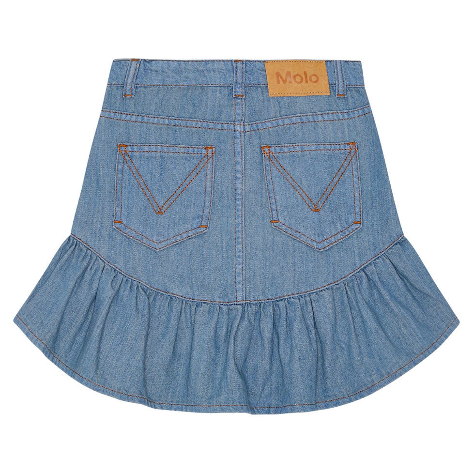 Molo Washed Denim Blue Bridget Skirt