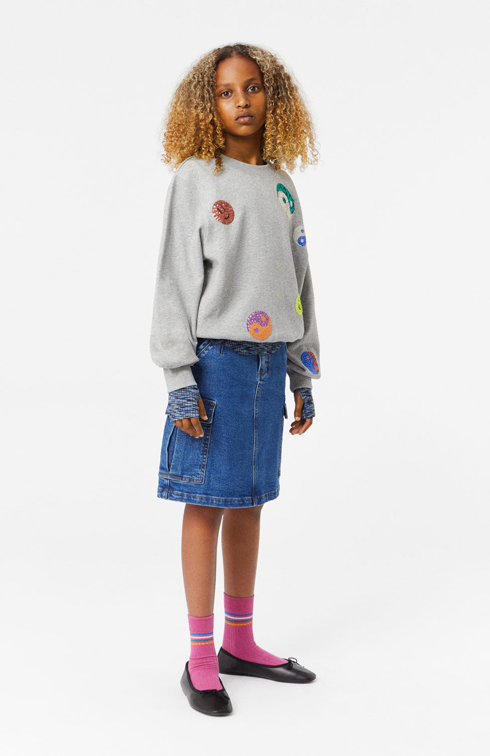 Molo Grey Melange Marge Sweatshirt