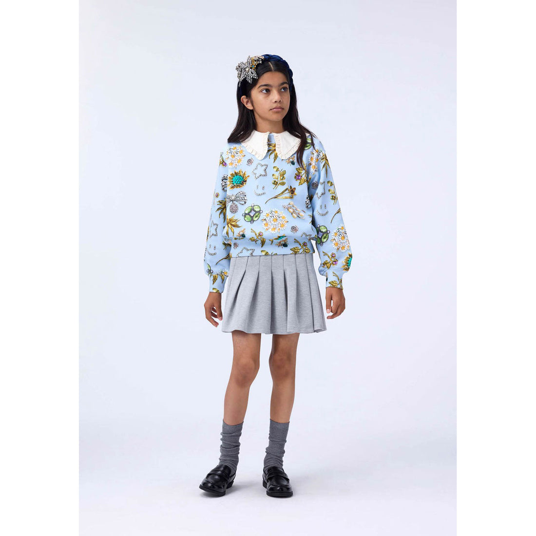 Molo Grey Melange Barb Skirt